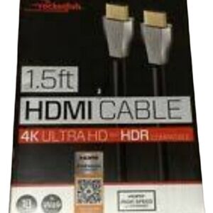 Rocketfish B4 ft HDMI cable 4K ultra HD and HDR compatible 18 gbps in-wall